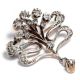Floraler Jugendstil Um 1900: Art Nouveau Diamant Brosche Aus 585er Gold & Silber Schmuck nach Epochen Bild 4