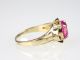 Art Deco 585 Gelb Gold 2 Ct Pink Turmalin Ring,  Unikat,  Antik Ringe Bild 7