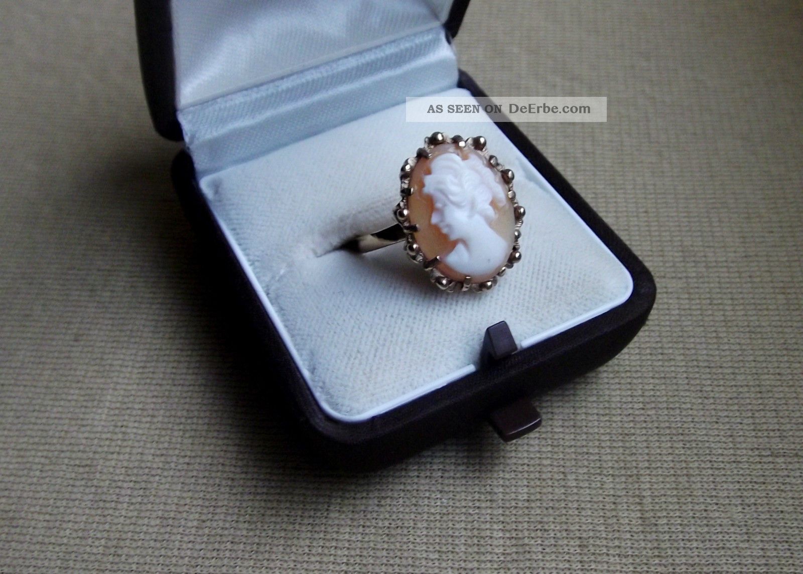 Edler 333 Echt Gold Gemme Kamee Ring Punziert Gepruft Beleg An Bei Ca 3 1g
