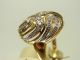 Schöner Diamant Ring 333 Gelbgold Und Weißgold Mit 17 Diamanten Ca 0,  10 Carat Ringe Bild 3