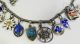 Vintage Bettelarmband Silber ' Alpenblumen ' AnhÄnger Austrian Charm Bracelet B015 Schmuck & Accessoires Bild 3