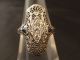 Filigraner Ring - Art Déco - Mit Altschliff - Diamanten,  Emaille - 585er Weißgold Ringe Bild 1