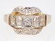Jugendstil Damen 585 14k Gelbgold 1,  06 Ct H - Vsi Altschliff Diamant Ring,  Gr.  65 Schmuck nach Epochen Bild 1