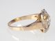 Jugendstil Damen 585 14k Gelbgold 1,  06 Ct H - Vsi Altschliff Diamant Ring,  Gr.  65 Schmuck nach Epochen Bild 8