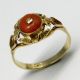 Jugendstil - 583er Rot Gold Ring Mit Roter Koralle Um 1930 - S2736 Ringe Bild 1
