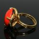 Sehr Schöner 750er Gold Ring Mit Roter Koralle Um 1940 - S2737 Ringe Bild 1