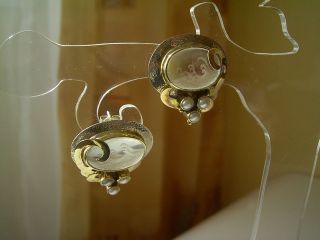 Paula Bolton: 1 Paar Ohrstecker,  925er Silber,  Geschliffenes Glas,  Je 3 Perlen Bild