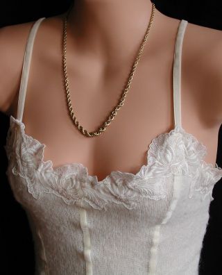 Kordelkette Kette Damen 333 Gelbgold Halskette Antik 52 Cm 7,  8 Gramm Bild