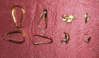Gold Schmuck Konvolut Ohrringe 333,  375 - Altgold Aus Nachlass Bild