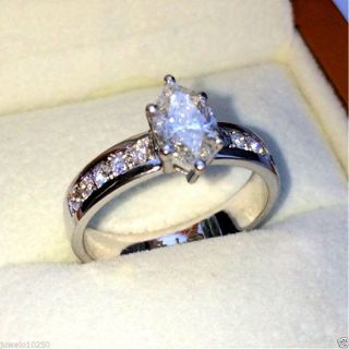 Navette Brillant Ring 1,  89 Carat 750 Weißgold Diamanten Echtschmuck Topwesselton Bild