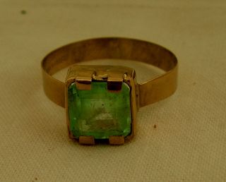 Ring Mit Echtem Kolumbischen Smaragd /emerald 1,  96 Ct In 585 Gelbgold Bild