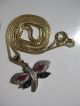 333 Gold Schmetterling Anhänger,  Kette Diamant Saphir Rubin Gelbgold Weissgold Schmuck & Accessoires Bild 2