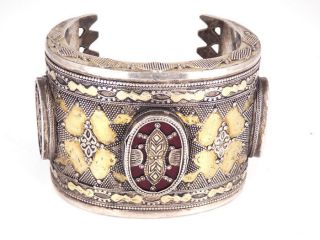 Antikschmuck Antike Armspange In 800 Silber Offener Armreif - Armband Bild