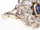Historismus Um 1890,  585 Gelb Gold Weißgold Saphir Diamant Ring,  Antik Schmuck nach Epochen Bild 6