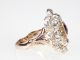 Historismus Um 1890,  585 Gelb Gold Weißgold Saphir Diamant Ring,  Antik Schmuck nach Epochen Bild 7