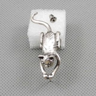 1x Punk Pin Ear Cuff Jewellery Nail Earrings Ohrschmuck Xf161a Left Side Cat Bild