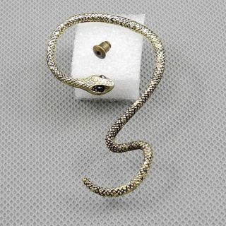 1x Pin Ear Cuff Rhinestones Pendant Earrings Ohrschmuck Xf177b Left Side Snake Bild