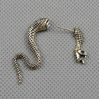1x Ear Clip Retro Rhinestones Earrings Ohrschmuck Xf179b Left Side Rattlesnake Bild