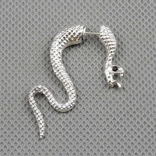 1x Pin Ear Clip Retro Pendant Earrings Ohrschmuck Xf179c Left Side Rattlesnake Bild