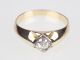 Jugendstil 585 Gelb Gold Altschliff Diamant Solitär 0,  30 Ct Ring,  Verlobung,  Antik Ringe Bild 1