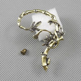 1x Pin Ear Clip Vintage Rhinestones Earrings Ohrschmuck Xf181b Left Side Bamboo Bild