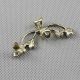 1x Punk Pin Ear Clip Jewellery Nail Earrings Ohrschmuck Xf182b Left Side Plum Schmuck & Accessoires Bild 1