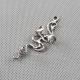 1x Pin Ear Clip Jewellery Pendant Earrings Ohrschmuck Xf184a Left Side Cloud Schmuck & Accessoires Bild 1