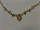 Feines Brillant Perlencollier In 585 Gold,  Ca.  0,  25 Ct. ,  34 Cm Ketten Bild 1