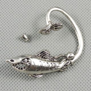 1x Pin Jewellery Nail Rhinestones Earrings Ohrschmuck Xf200a Left Side Shark Bild