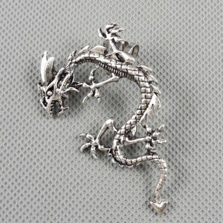 1x Punk Pin Jewellery Women Pendant Earrings Ohrschmuck Xf201a Left Side Dragon Bild