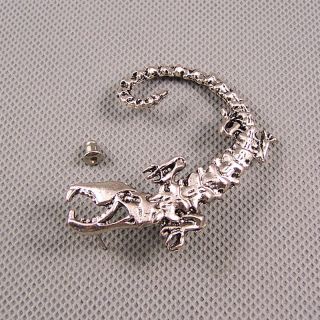 1x Pin Nail Rhinestones Pendant Earrings Ohrschmuck Xf203a Left Side Crocodile Bild