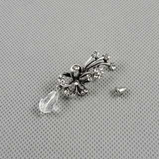 1x Fashion Punk Jewelry Men Ear Stud Nail Earrings Ohrschmuck Xf206a Flower Drop Bild