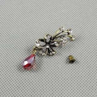 1x Punk Jewelry Men Ear Stud Women Earrings Ohrschmuck Xf206b Flower Drop Bild