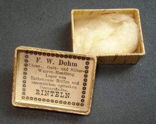 1910: Kleine Alte Schmuckschatulle Des Juwelier F.  W.  Dohm In Rinteln /weser Bild