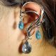 1x Punk Jewelry Ear Stud Ear Cuff Women Earrings Ohrschmuck Xf235a Water Drop Schmuck & Accessoires Bild 2