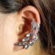 1x Punk Jewelry Ear Stud Ear Cuff Rhinestones Earrings Ohrschmuck Xf236a Feather Schmuck & Accessoires Bild 2