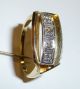 Ring 585 Gold Antik Spätes Art Deco 4 Diamanten Ca.  0,  20 Ct.  Gr.  56 - 57=18,  8 - 18,  1 Ringe Bild 1