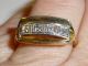 Ring 585 Gold Antik Spätes Art Deco 4 Diamanten Ca.  0,  20 Ct.  Gr.  56 - 57=18,  8 - 18,  1 Ringe Bild 6