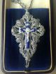 Wunderschönes Kruzifix - Anhänger Silber Emaille Limoges 19.  Jhd. Schmuck nach Epochen Bild 1