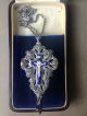 Wunderschönes Kruzifix - Anhänger Silber Emaille Limoges 19.  Jhd. Schmuck nach Epochen Bild 2