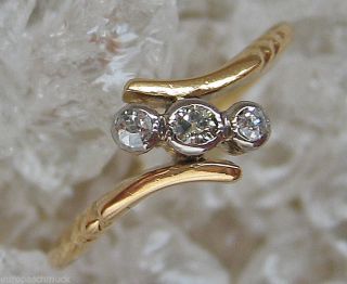 Brillant Ring Aus 585 Gold Ring Mit Diamant Ring Artdeco Ring Altschliff Diamant Bild
