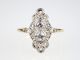 Jugendstil Damen 585 14k Weiß Rosegold 0,  44 Ct Diamant Diamantrose Ring,  Größe 56 Schmuck nach Epochen Bild 1