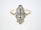 Jugendstil Damen 585 14k Weiß Rosegold 0,  44 Ct Diamant Diamantrose Ring,  Größe 56 Schmuck nach Epochen Bild 2