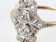 Jugendstil Damen 585 14k Weiß Rosegold 0,  44 Ct Diamant Diamantrose Ring,  Größe 56 Schmuck nach Epochen Bild 6