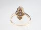 Jugendstil Damen 585 14k Weiß Rosegold 0,  44 Ct Diamant Diamantrose Ring,  Größe 56 Schmuck nach Epochen Bild 8
