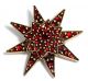 Wunderschöne Antike Granat Brosche: Ein Stern,  Böhmische Granate Garnet Brooch Schmuck nach Epochen Bild 1