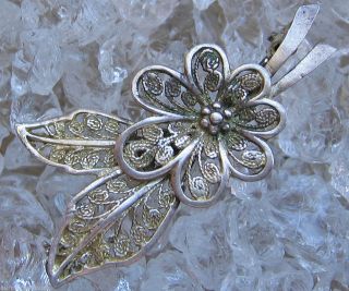 Silbernadel Blume Blüten Brosche Silber Brosche Damen Schmuck Damen Brosche 1900 Bild
