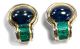 Hochfeine Saphir & Smaragd Clips In 750er Gold,  Ohrringe / 18k Emerald Sapphire Schmuck & Accessoires Bild 1