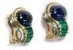 Hochfeine Saphir & Smaragd Clips In 750er Gold,  Ohrringe / 18k Emerald Sapphire Schmuck & Accessoires Bild 2