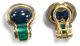 Hochfeine Saphir & Smaragd Clips In 750er Gold,  Ohrringe / 18k Emerald Sapphire Schmuck & Accessoires Bild 3